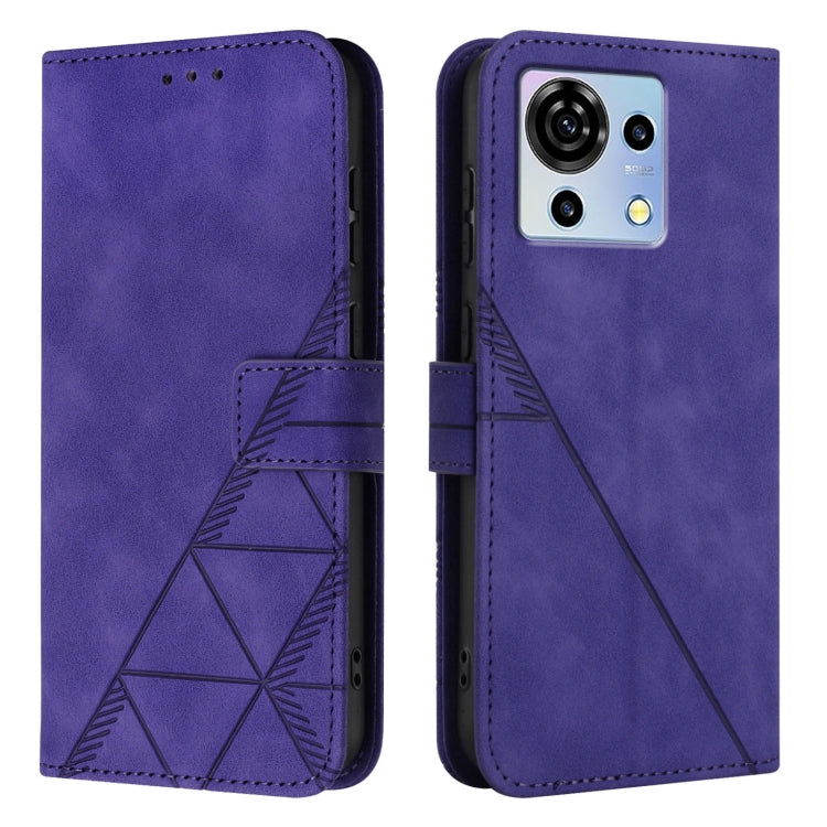 For ZTE Blade V50 Vita Crossbody 3D Embossed Flip Leather Phone Case