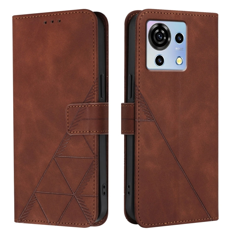 For ZTE Blade V50 Vita Crossbody 3D Embossed Flip Leather Phone Case