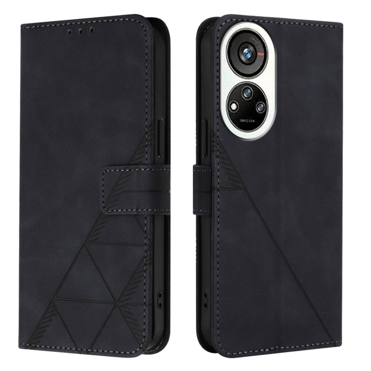 For ZTE Blade V40s Crossbody 3D Embossed Flip Leather Phone Case