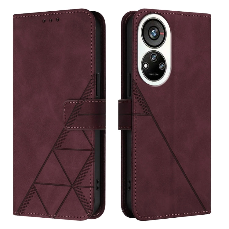 For ZTE Blade V40s Crossbody 3D Embossed Flip Leather Phone Case