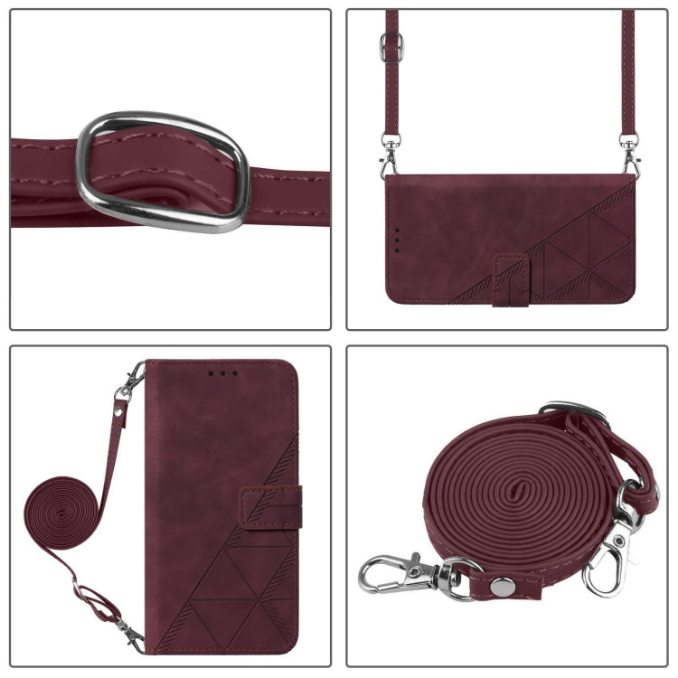 For ZTE Blade V40s Crossbody 3D Embossed Flip Leather Phone Case