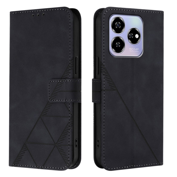 For ZTE Blade V60 / Axon 60 4G Crossbody 3D Embossed Flip Leather Phone Case