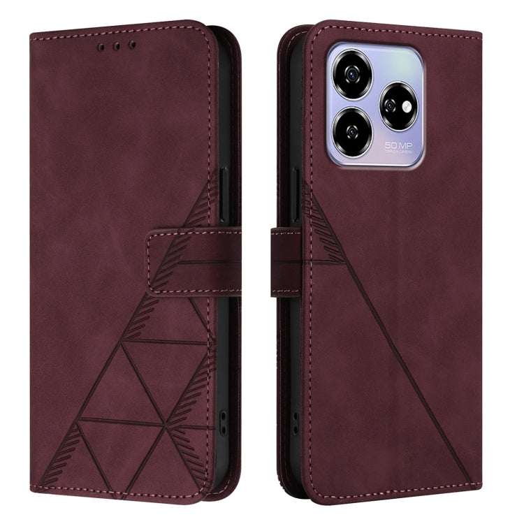 For ZTE Blade V60 / Axon 60 4G Crossbody 3D Embossed Flip Leather Phone Case