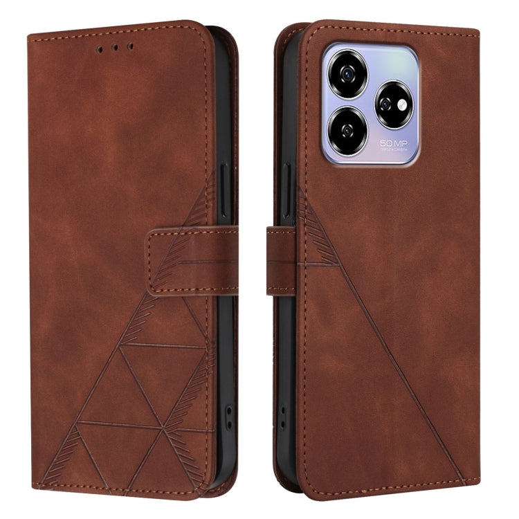 For ZTE Blade V60 / Axon 60 4G Crossbody 3D Embossed Flip Leather Phone Case