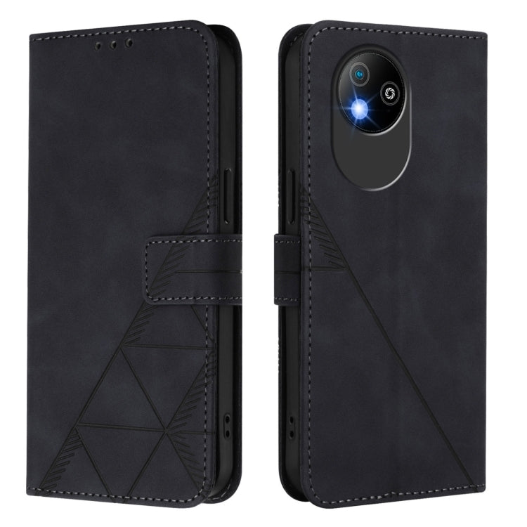 For ZTE Blade A35 Lite / A35 Core Crossbody 3D Embossed Flip Leather Phone Case