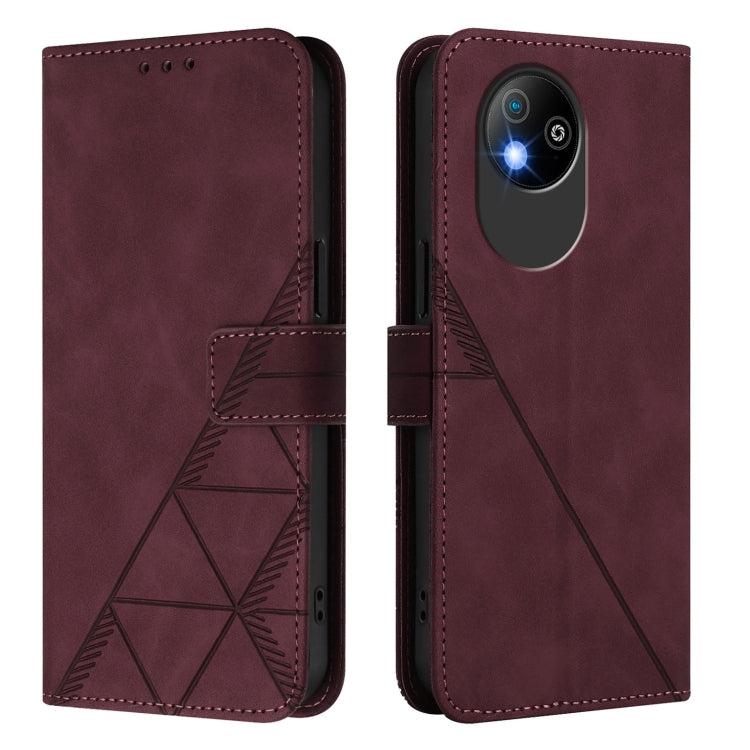 For ZTE Blade A35 Lite / A35 Core Crossbody 3D Embossed Flip Leather Phone Case