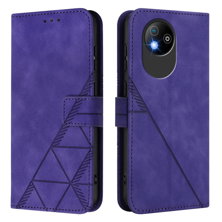 For ZTE Blade A35 Lite / A35 Core Crossbody 3D Embossed Flip Leather Phone Case