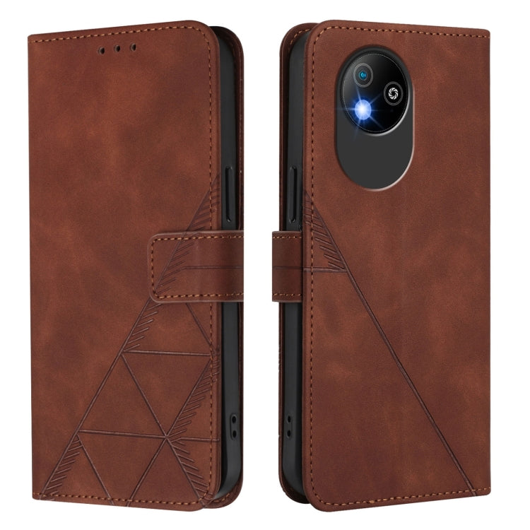 For ZTE Blade A35 Lite / A35 Core Crossbody 3D Embossed Flip Leather Phone Case