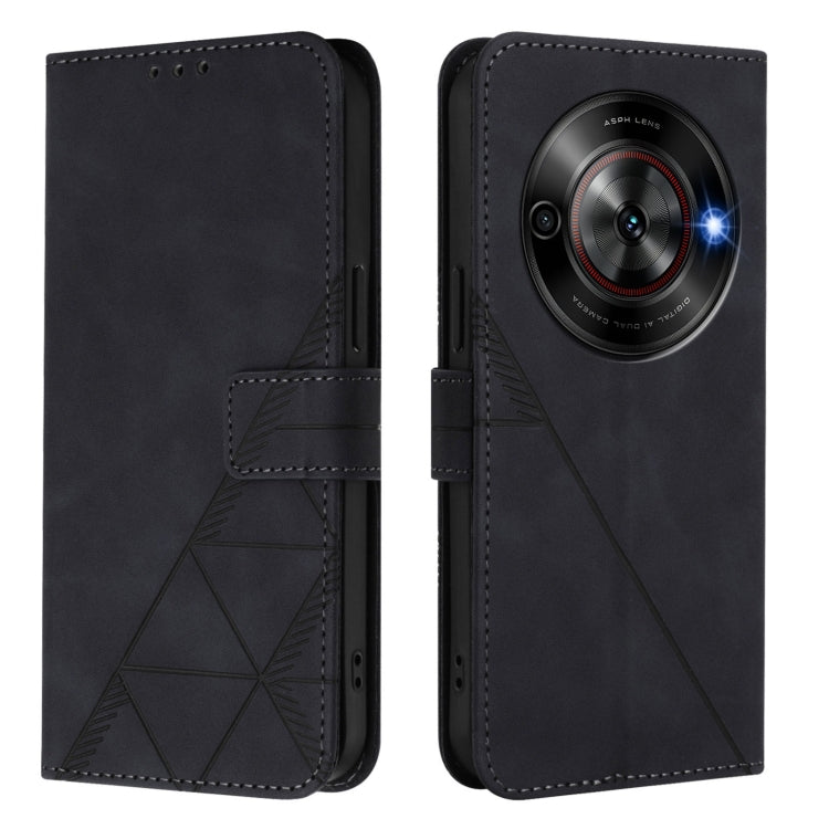 For ZTE Blade A75 5G / Nubia Focus Crossbody 3D Embossed Flip Leather Phone Case