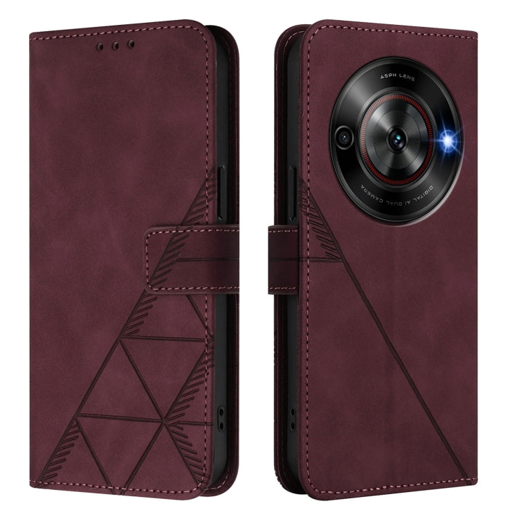 For ZTE Blade A75 5G / Nubia Focus Crossbody 3D Embossed Flip Leather Phone Case
