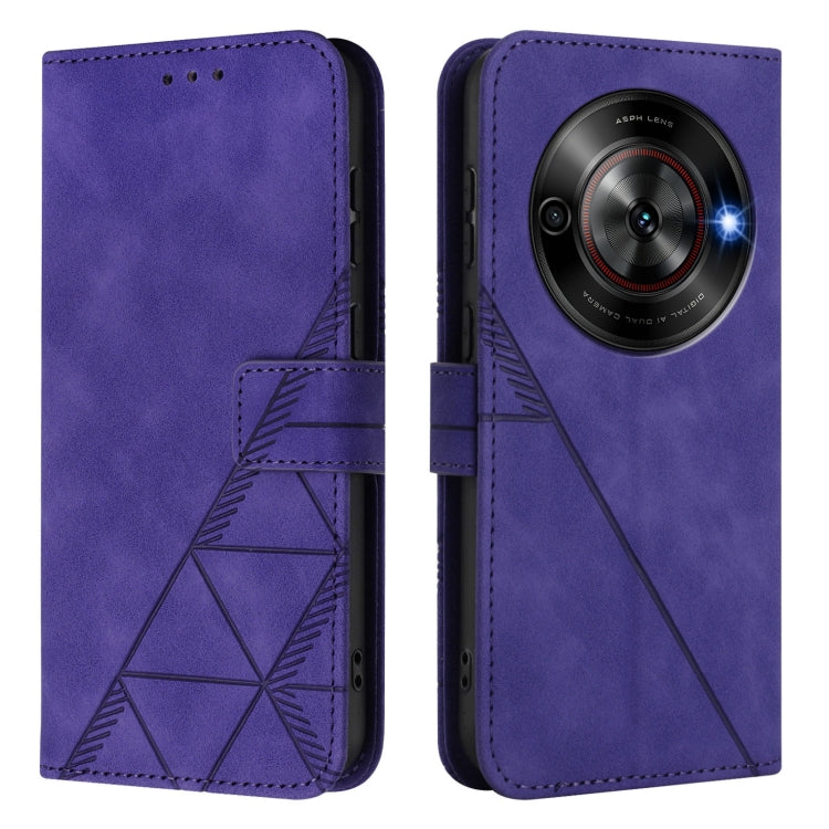 For ZTE Blade A75 5G / Nubia Focus Crossbody 3D Embossed Flip Leather Phone Case