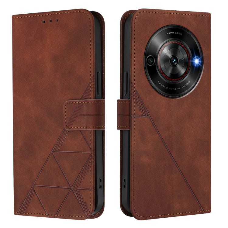 For ZTE Blade A75 5G / Nubia Focus Crossbody 3D Embossed Flip Leather Phone Case