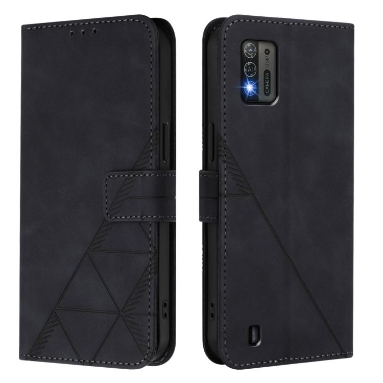 For ZTE Blade A52 Lite Crossbody 3D Embossed Flip Leather Phone Case