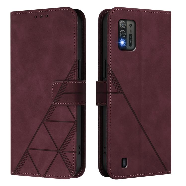 For ZTE Blade A52 Lite Crossbody 3D Embossed Flip Leather Phone Case