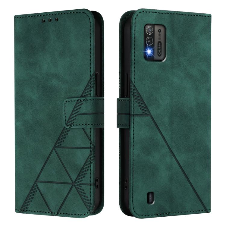 For ZTE Blade A52 Lite Crossbody 3D Embossed Flip Leather Phone Case