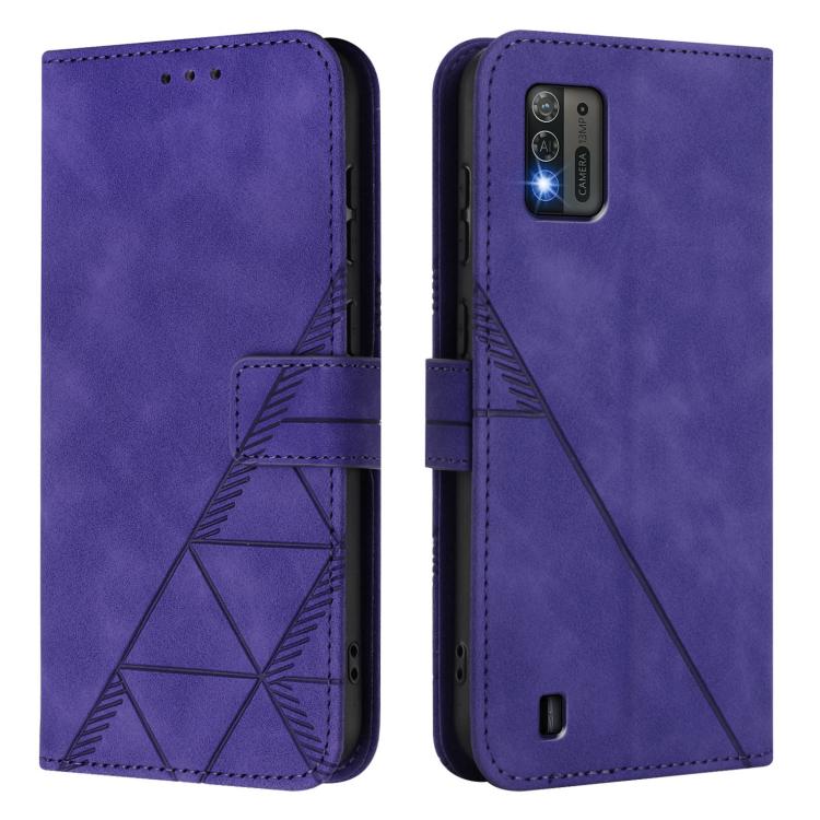 For ZTE Blade A52 Lite Crossbody 3D Embossed Flip Leather Phone Case