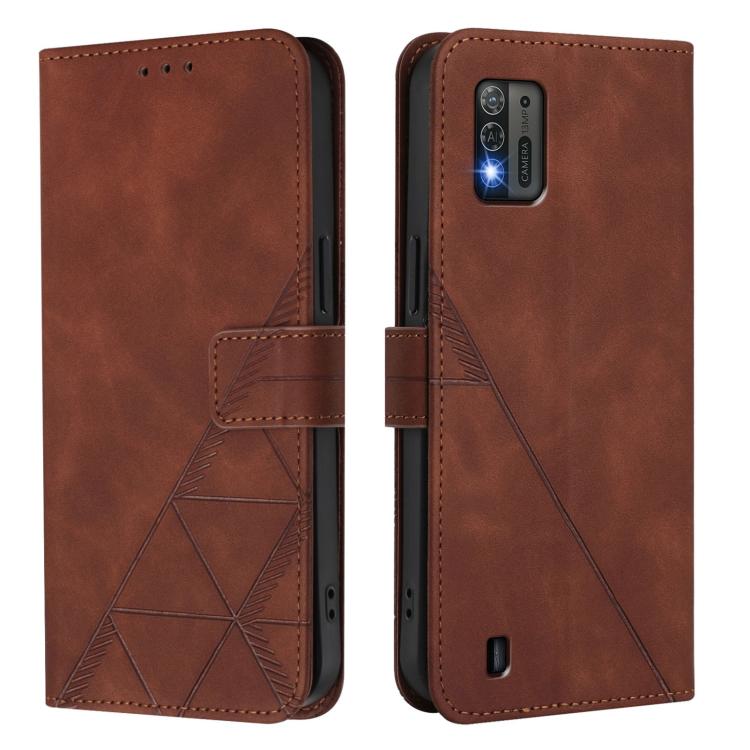 For ZTE Blade A52 Lite Crossbody 3D Embossed Flip Leather Phone Case