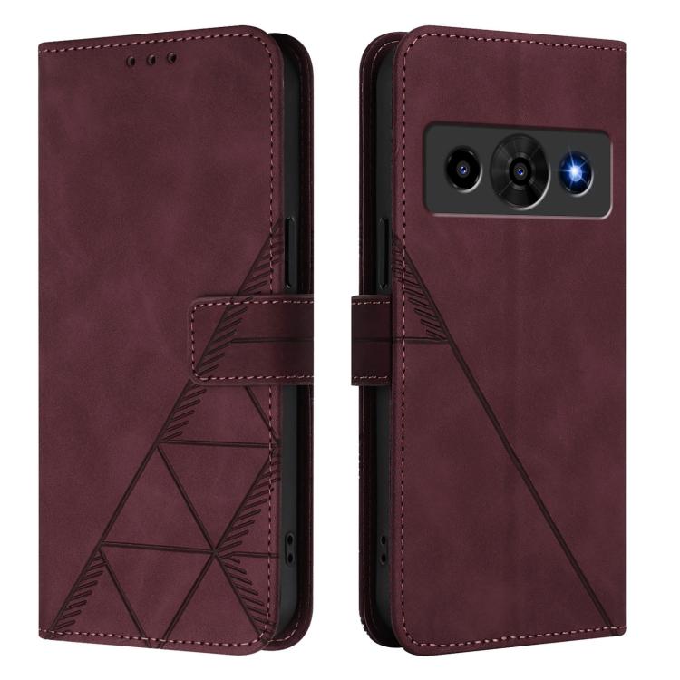 For ZTE Nubia P7 Pro 5G/Optus X Value 5G Crossbody 3D Embossed Flip Leather Phone Case