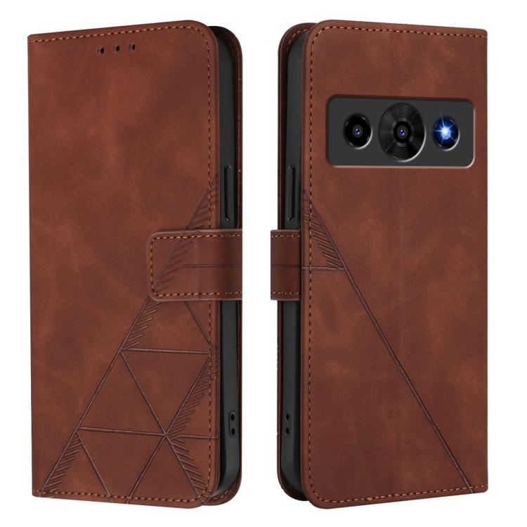 For ZTE Nubia P7 Pro 5G/Optus X Value 5G Crossbody 3D Embossed Flip Leather Phone Case