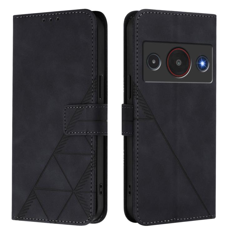 For ZTE Blade A75 Pro/Telstra T-Elite 5G Crossbody 3D Embossed Flip Leather Phone Case
