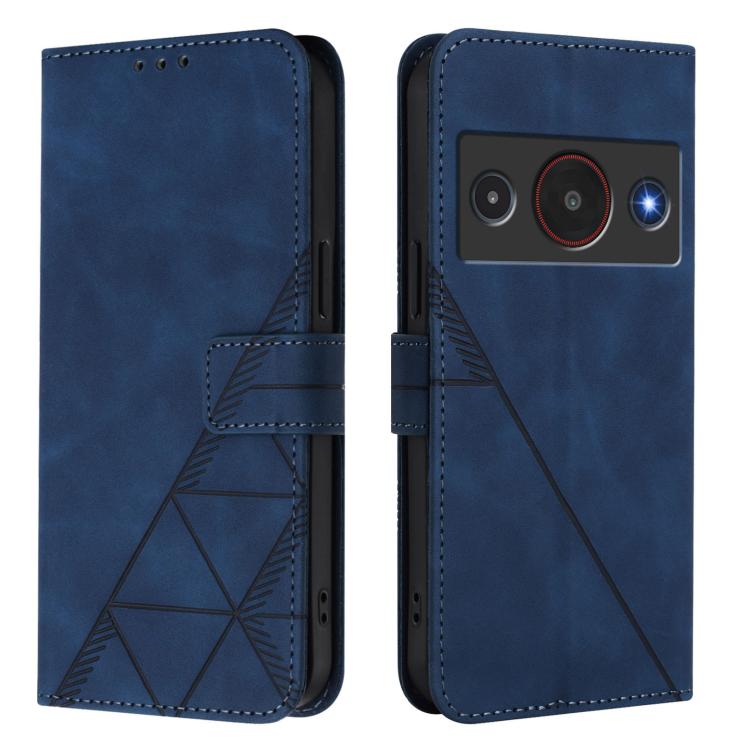 For ZTE Blade A75 Pro/Telstra T-Elite 5G Crossbody 3D Embossed Flip Leather Phone Case