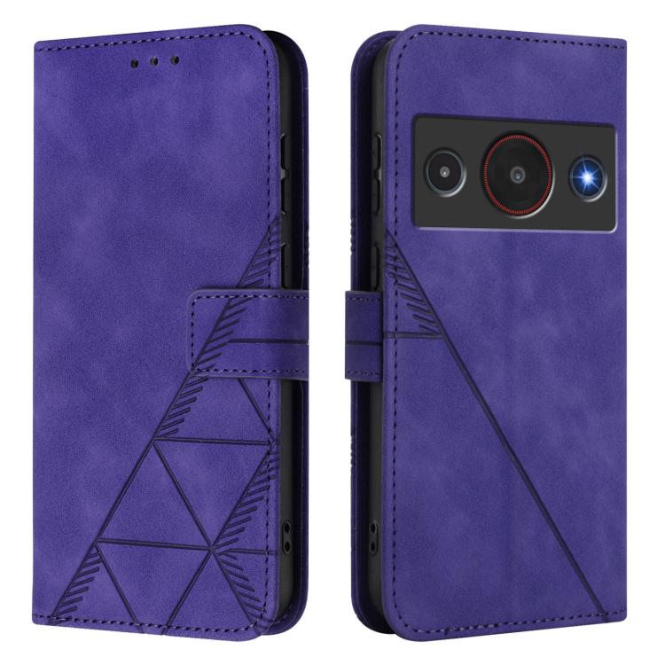 For ZTE Blade A75 Pro/Telstra T-Elite 5G Crossbody 3D Embossed Flip Leather Phone Case
