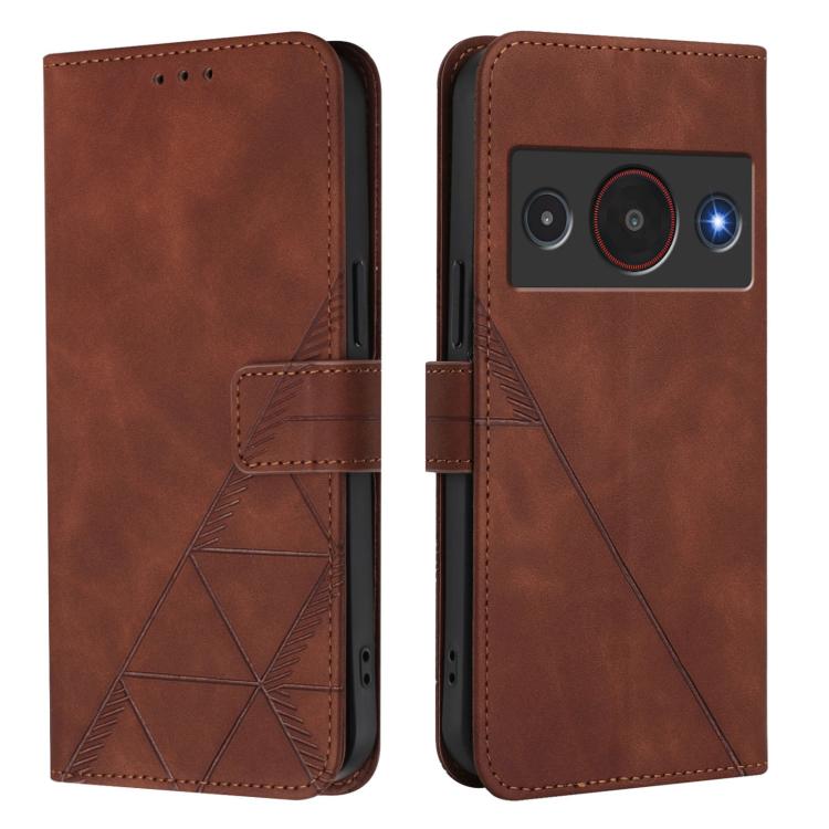 For ZTE Blade A75 Pro/Telstra T-Elite 5G Crossbody 3D Embossed Flip Leather Phone Case
