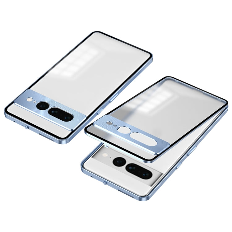 For Google Pixel 7 Pro Snap Buckle Metal Frame Frosted Phone Case
