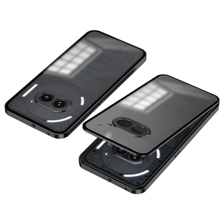 For Nothing Phone 2a Snap Buckle Metal Frame Frosted Phone Case