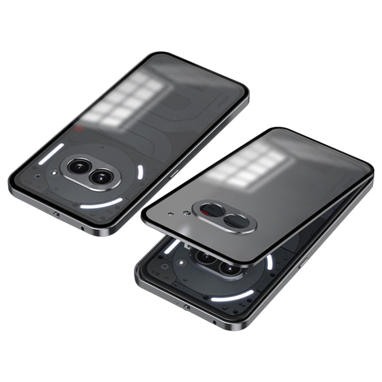 For Nothing Phone 2a Snap Buckle Metal Frame Frosted Phone Case