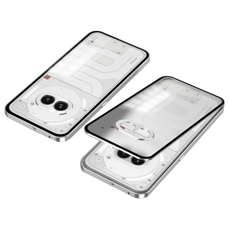 For Nothing Phone 2a Snap Buckle Metal Frame Frosted Phone Case