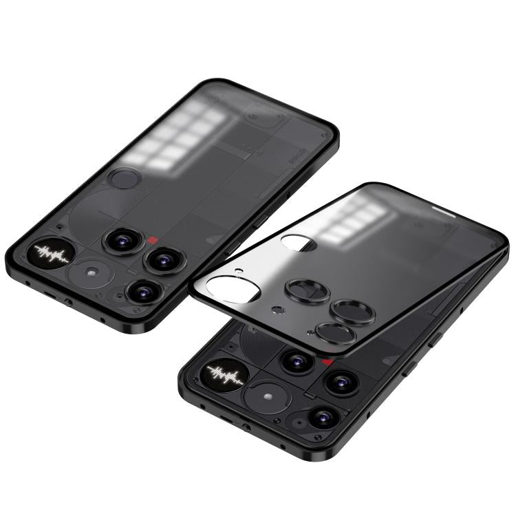 For Nothing Phone 3 Snap Buckle Metal Frame Frosted Phone Case