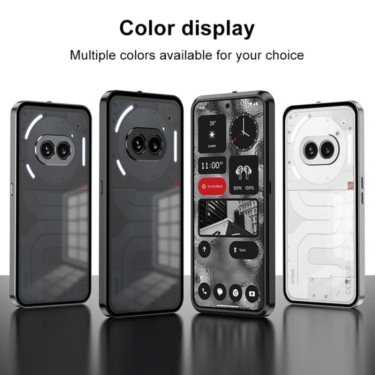 For Nothing Phone 2 Snap Buckle Metal Frame Frosted Phone Case