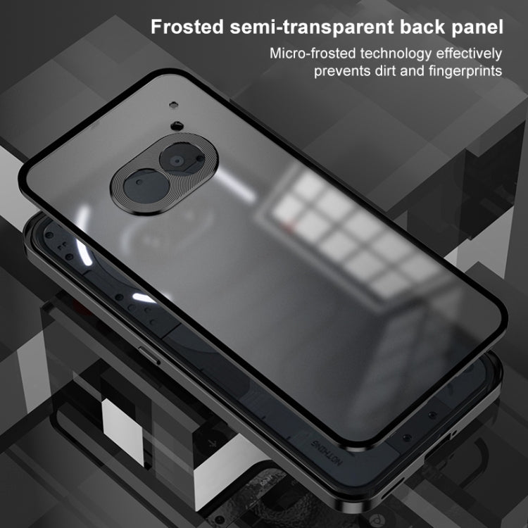 For Nothing Phone 2 Snap Buckle Metal Frame Frosted Phone Case