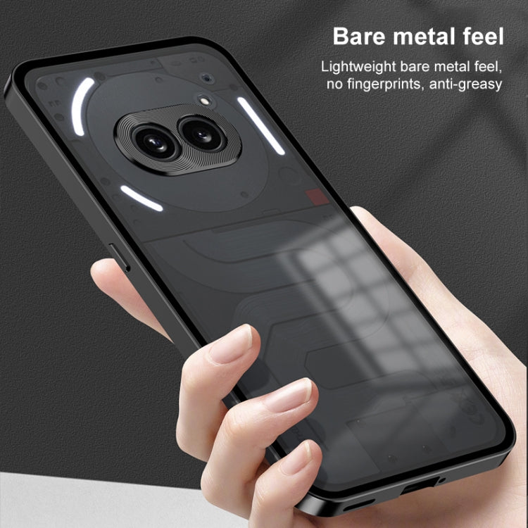 For Nothing Phone 2 Snap Buckle Metal Frame Frosted Phone Case