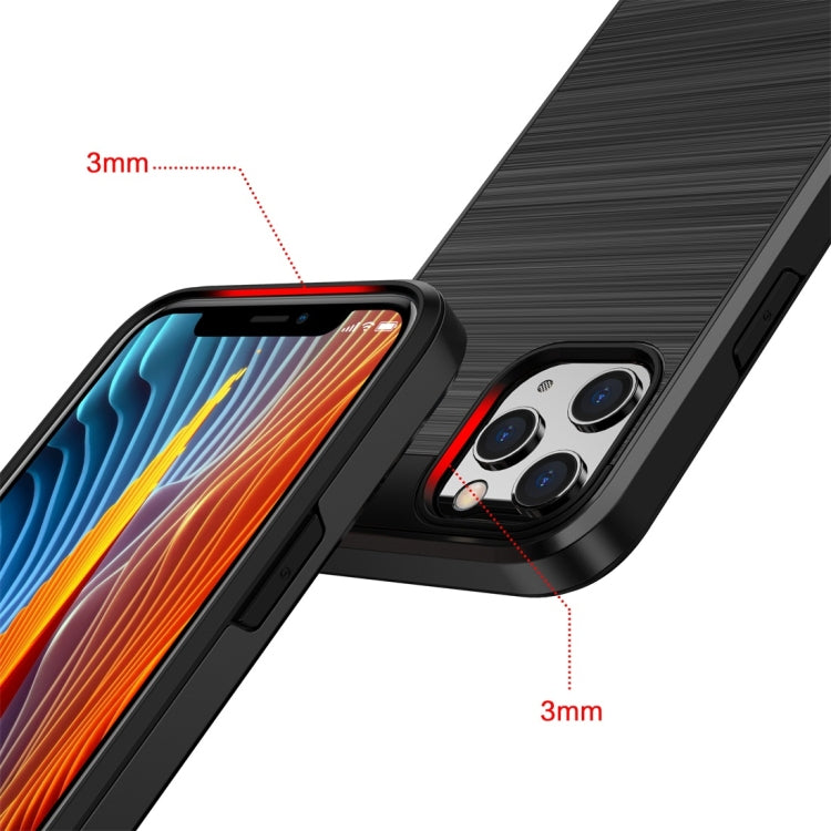 For iPhone 12 mini Brushed Texture Shockproof Protective Case