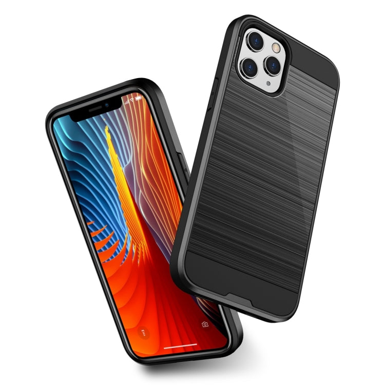 For iPhone 12 / 12 Pro Brushed Texture Shockproof Protective Case