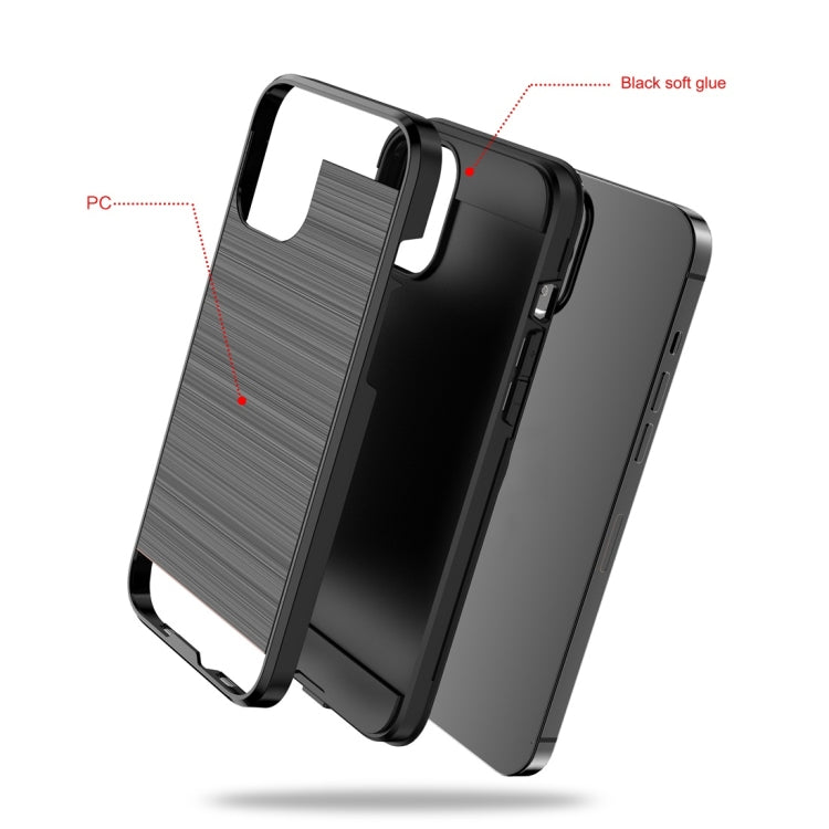 For iPhone 12 / 12 Pro Brushed Texture Shockproof Protective Case