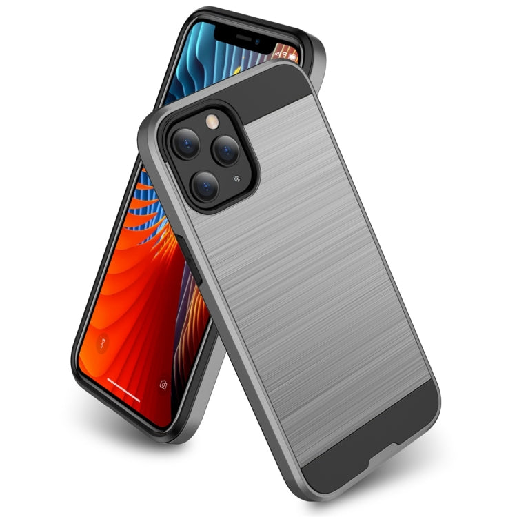 For iPhone 12 / 12 Pro Brushed Texture Shockproof Protective Case