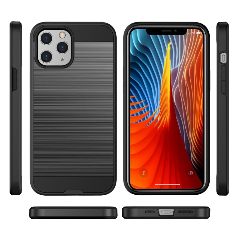 For iPhone 12 Pro Max Brushed Texture Shockproof Protective Case