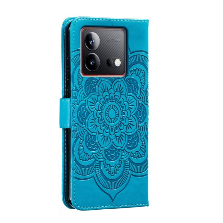 For vivo iQOO Neo8 Sun Mandala Embossing Pattern Phone Leather Case