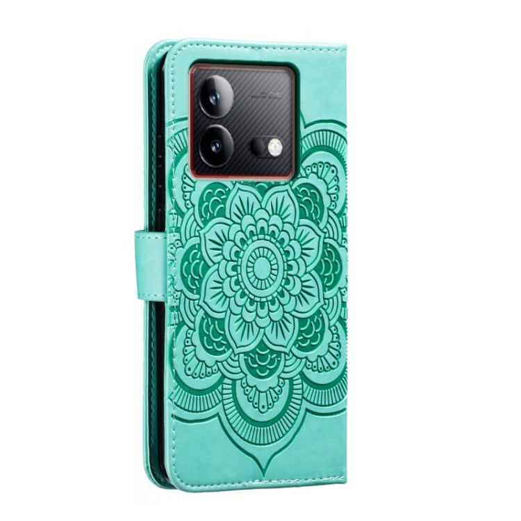For vivo iQOO Neo8 Sun Mandala Embossing Pattern Phone Leather Case