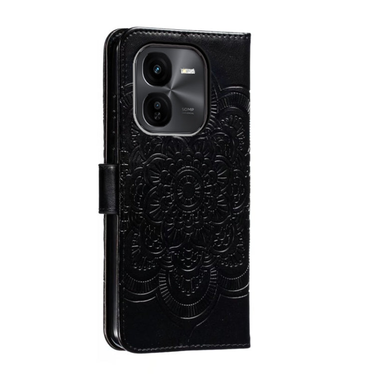 For vivo iQOO Z9X Sun Mandala Embossing Pattern Phone Leather Case