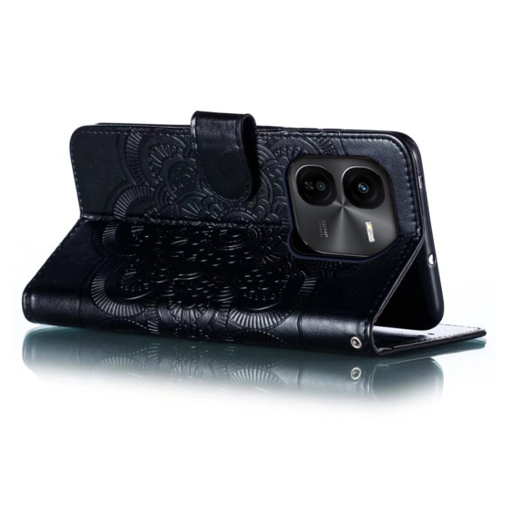 For vivo iQOO Z9X Sun Mandala Embossing Pattern Phone Leather Case