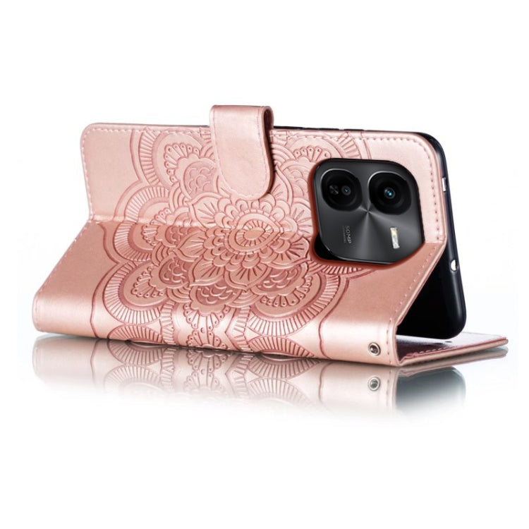 For vivo iQOO Z9X Sun Mandala Embossing Pattern Phone Leather Case