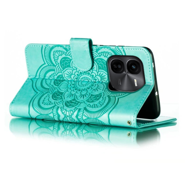 For vivo iQOO Z9X Sun Mandala Embossing Pattern Phone Leather Case