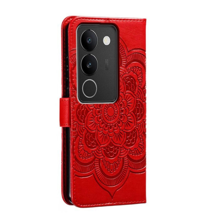 For vivo S17 Sun Mandala Embossing Pattern Phone Leather Case