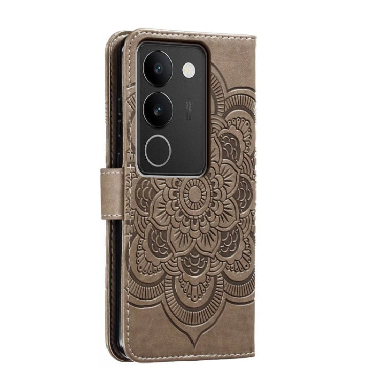 For vivo S17 Sun Mandala Embossing Pattern Phone Leather Case