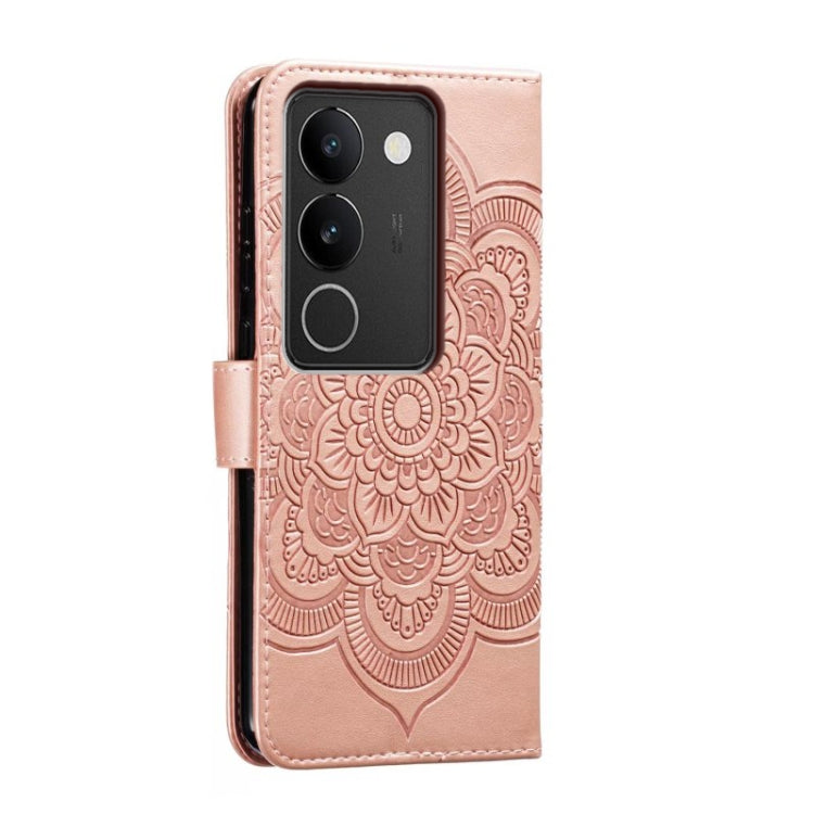 For vivo S17 Sun Mandala Embossing Pattern Phone Leather Case