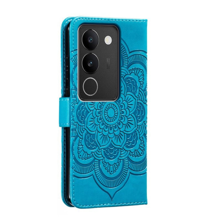 For vivo S17 Sun Mandala Embossing Pattern Phone Leather Case